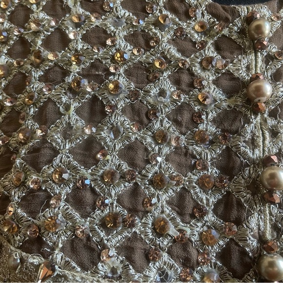 Pakistani Indian Desi Party Wear Maxi Dress (Flawed) Refer to pics Color Green - Picture 4 of 12